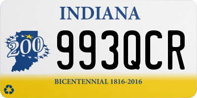 IN license plate 993QCR