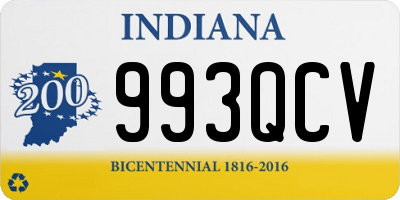 IN license plate 993QCV