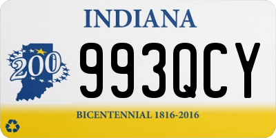 IN license plate 993QCY