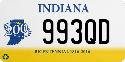 IN license plate 993QD