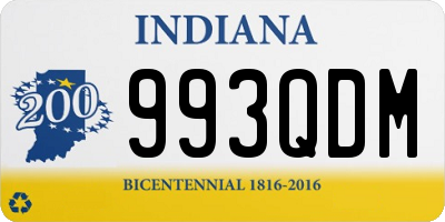 IN license plate 993QDM