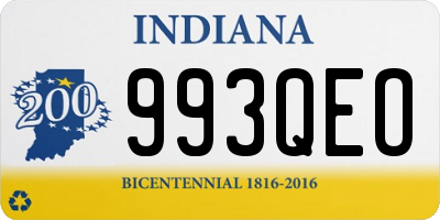 IN license plate 993QEO