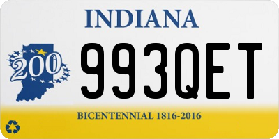 IN license plate 993QET