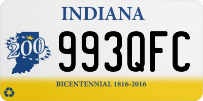 IN license plate 993QFC