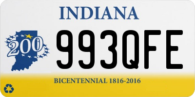 IN license plate 993QFE