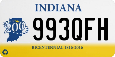 IN license plate 993QFH