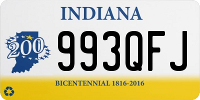 IN license plate 993QFJ