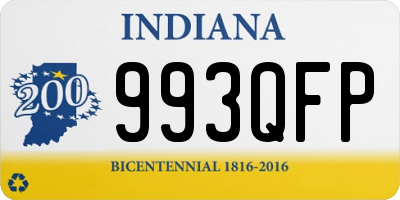 IN license plate 993QFP