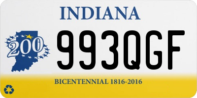 IN license plate 993QGF