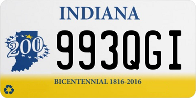 IN license plate 993QGI