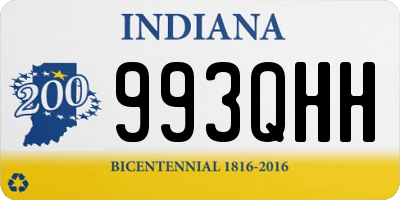 IN license plate 993QHH