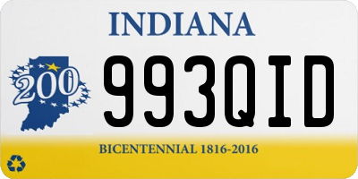 IN license plate 993QID