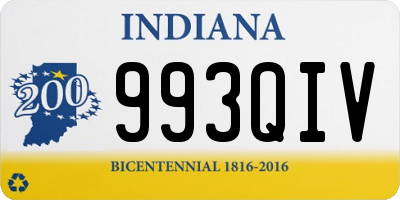 IN license plate 993QIV