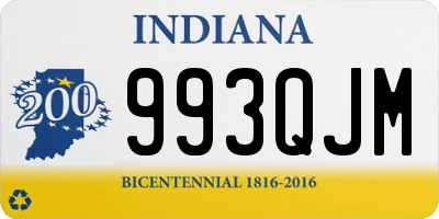 IN license plate 993QJM