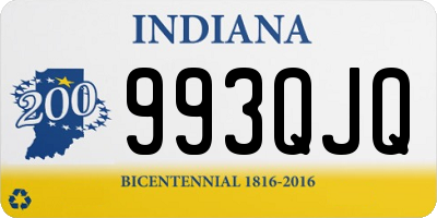 IN license plate 993QJQ