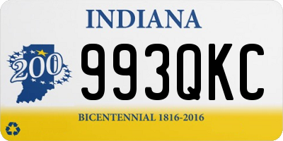 IN license plate 993QKC