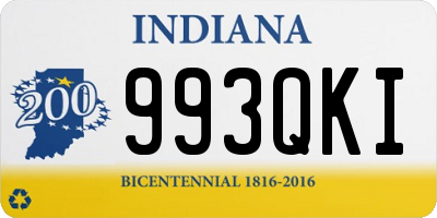 IN license plate 993QKI