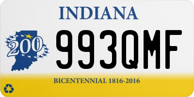 IN license plate 993QMF