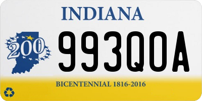 IN license plate 993QOA
