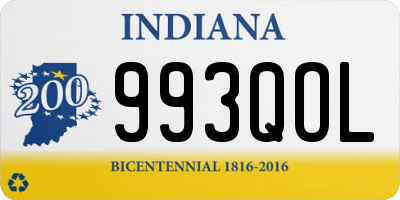 IN license plate 993QOL