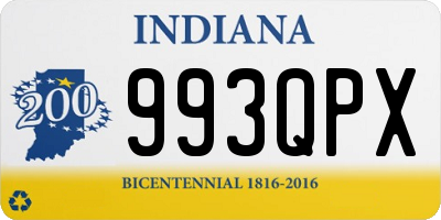 IN license plate 993QPX