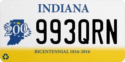 IN license plate 993QRN