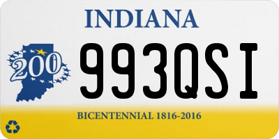 IN license plate 993QSI