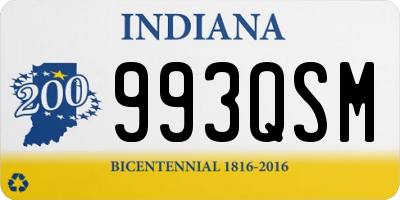 IN license plate 993QSM