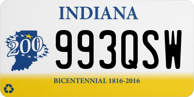 IN license plate 993QSW