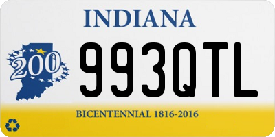 IN license plate 993QTL