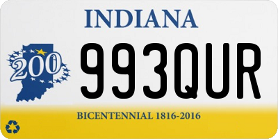 IN license plate 993QUR