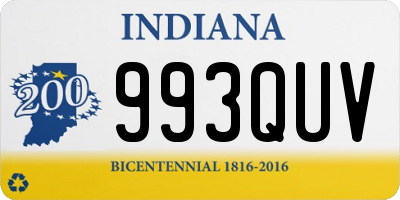 IN license plate 993QUV