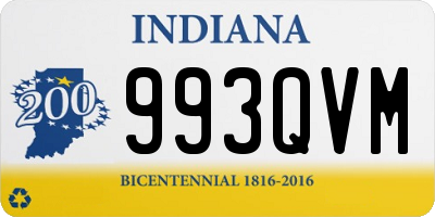 IN license plate 993QVM