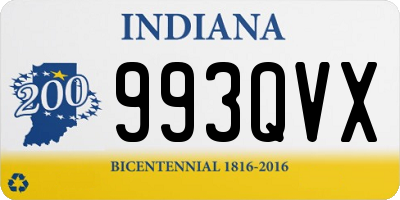 IN license plate 993QVX