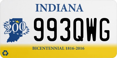 IN license plate 993QWG