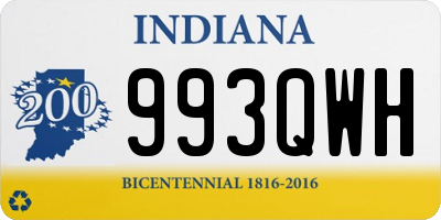 IN license plate 993QWH