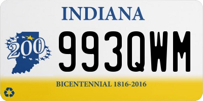 IN license plate 993QWM