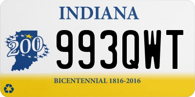 IN license plate 993QWT