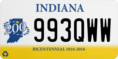 IN license plate 993QWW