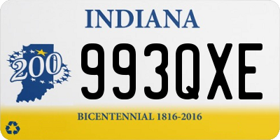 IN license plate 993QXE