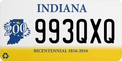 IN license plate 993QXQ