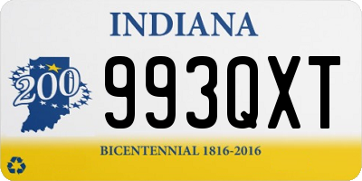IN license plate 993QXT