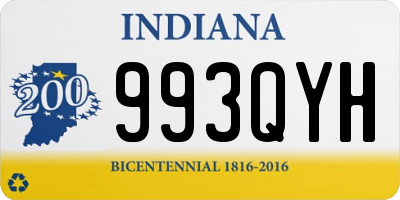 IN license plate 993QYH