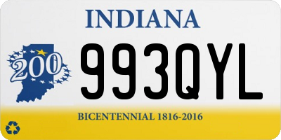 IN license plate 993QYL