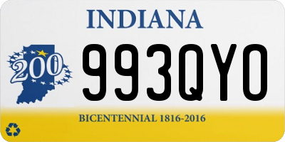 IN license plate 993QYO