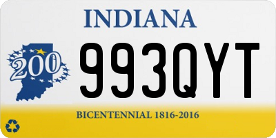 IN license plate 993QYT