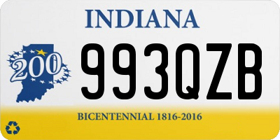 IN license plate 993QZB