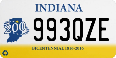 IN license plate 993QZE