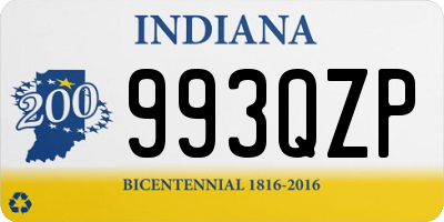 IN license plate 993QZP