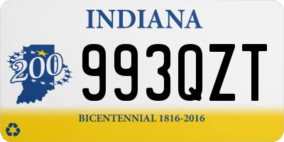 IN license plate 993QZT